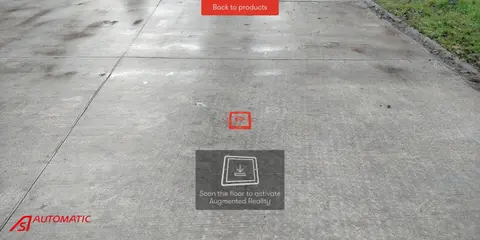 Automatic Systems app: the camera scanning the floor to generate a 3D world model