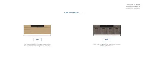 Recor Originals web app: The furniture category view
