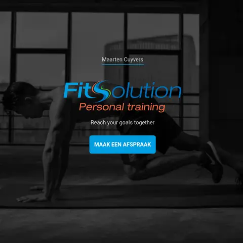 Thumbnail afbeelding van het project: Fitsolution, een personal training website
